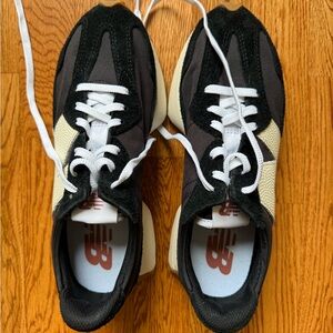 New Balance Women’s 327 Black Cream & White Running Sneakers